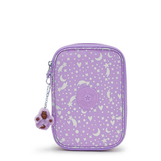 Kipling 100 Pens Printed Case Táska Lila | HU 1891TC